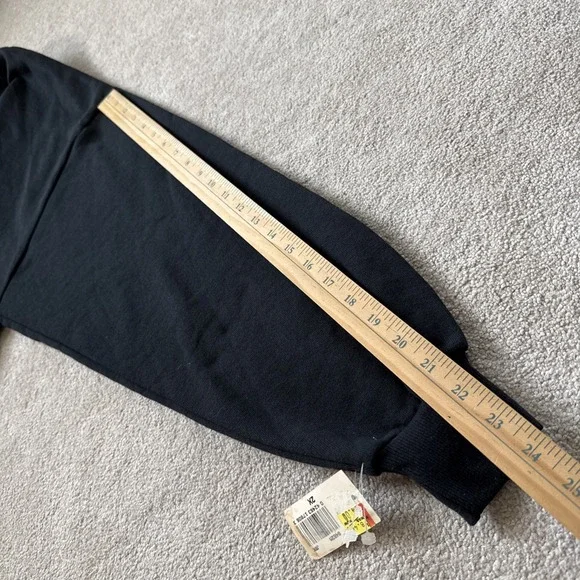 Vtg 90s Men's 2XL Jerzees Black Crewneck Sweatshirt Deadstock Blank NWTs USA - Picture 8 of 8